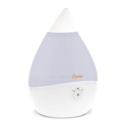 Crane Droplet Ultrasonic Cool Mist Humidifier, 0.5 Gallon, &nbsp;6 3/4" x 6 3/4" x 10 1/2", White