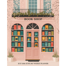 Willow Creek Press Monthly Academic Booklet Planner, 7-1/2" x 9-1/2", Bookshop of Dreams, July 2026 - June 2027, Total Qty 1