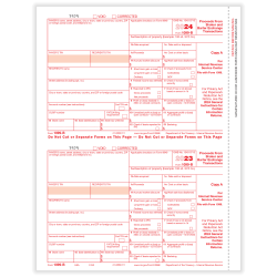 ComplyRight® 1099-B Tax Forms, 2-Up, Federal Copy A, Laser, 8-1/2" x 11", Pack Of 50 Forms