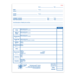 Custom Carbonless Business Forms, Create Your Own, Black or Blue Ink, 4-Part, 8 1/2" x 11", Box Of 250