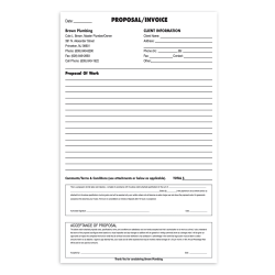 Custom Carbonless Business Forms, Create Your Own, Black or Blue Ink, 3-Part, 8 1/2" x 14", Box Of 250