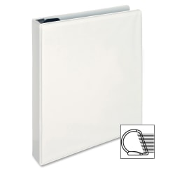 Sparco Locking View 3-Ring Binder, 1" D-Rings, 44% Recycled, White