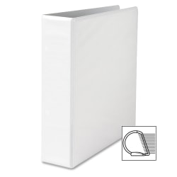 Sparco Locking View 3-Ring Binder, 2" D-Rings, 44% Recycled, White