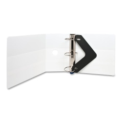 Sparco Locking View 3-Ring Binder, 5" D-Rings, 44% Recycled, White