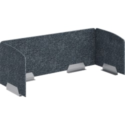 HON 3-Sided Above U Desktop PET Screen - 58" Width23.3" Depth x 20" Length - Gray - 1 / Each