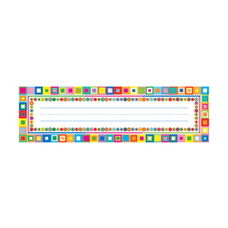 Barker Creek Single-Sided Desk Tags/Bulletin Board Signs, 12" x 3 1/2", Retro, Pre-K To Grade 6, Pack Of 36