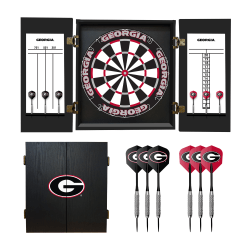 Imperial NCAA Fan's Choice Dartboard Set, 21-1/2"H x 19-3/4"W x 3-1/2"D, University Of Georgia