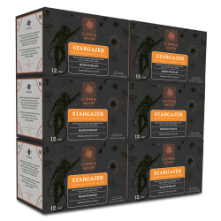 Copper Moon Single-Serve Coffee K-Cups, Stargazer Blend, 12 K-Cups Per Pack, Case Of 6 Packs