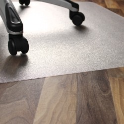 Floortex® Ecotex® BioPlus Eco Friendly Carbon Neutral Polycarbonate Chair Mat for Hard Floors, 29" x 47", Clear