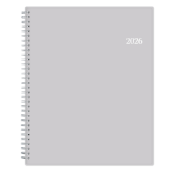 2026 Blue Sky Weekly/Monthly Planner, 8-1/2" x 11", Passages/Solid Gray, January To December, 152898