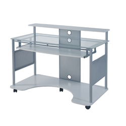 Z-Line Designs Mobile Workstation Desk, White