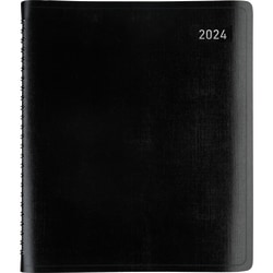 2024 Office Depot® Brand Weekly/Monthly Planner, 7" x 9", Black, January to December 2024 , OD71160024