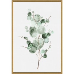 Amanti Art Tender Sprout I Eucalyptus by Eva Watts Framed Canvas Wall Art Print, 23"H x 16"W, Gold