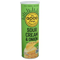 The Good Crisp Company Potato Crisps, Sour Cream and Onion, 5.6 Oz, Total Qty 8
