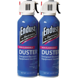 Endust For Electronics Compressed Gas Duster, 3.5 Oz, Pack Of 2