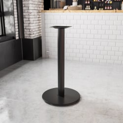 Flash Furniture Round Restaurant Table Base With 4''-Diameter Bar-Height Column, 42"H x 24"W x 24"D, Black