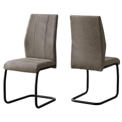 Monarch Specialties Sebastian Dining Chairs, Taupe/Black, Set Of 2 Chairs