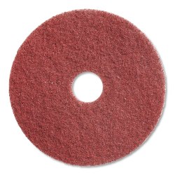 Diversey™ Twister™ High-Traffic Floor Pad, 17" Diameter, Red, 2/Carton