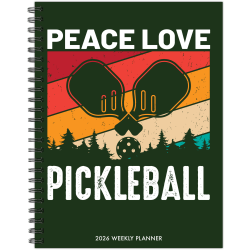 2026 Willow Creek Press Softcover Weekly/Monthly Planner, 6-1/2" x 8-1/2", Pickleball, January To December, 56684