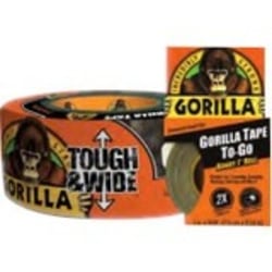 Gorilla Tough & Wide Tape - 25 yd Length x 2.88" Width - 1 Each - Black
