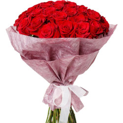 Rose Farmers Red Romantic Long Stem Roses, Red, Box Of 24 Roses