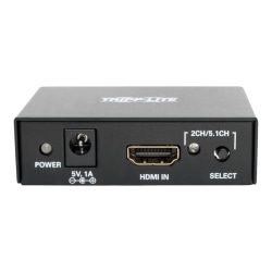 Tripp Lite Ultra High Definition UHD 4Kx2K HDMI Audio De-Embedder Extractor - Functions: Audio De-embedding, Audio Extraction - 3840 x 2160 - Audio Line Out