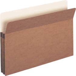 Business Source Expanding File Pockets, 1 3/4" Expansion, Legal Size, 8 1/2" x 14", Redrope, Box Of 25 File Pockets