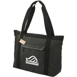 Custom NBN All-Weather Promotional Recycled Tote, 20" x 13-3/4", Black