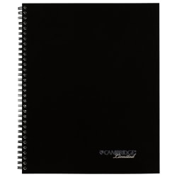 Cambridge® Limited® 30% Recycled Business Notebook, Quick Notes, 8 1/2" x 11", 1 Subject, Legal Ruled, 80 Sheets, Black (658846)