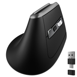 Delton S20 Ergonomic Vertical Wireless Mouse, Black
