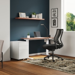 VARI Essential 19"D Vertical 3-Drawer File Cabinet, White