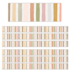 Teacher Created Resources Straight Border Trim, Terrazzo Tones Stripes, 35' Per Pack, Set Of 6 Packs