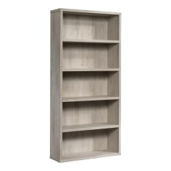 Sauder® Optimum 73-1/2"H 5-Shelf Bookcase, Chalked Chestnut