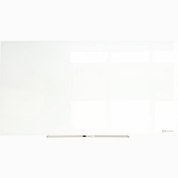 Quartet InvisaMount Magnetic Glass Board - 48" (4 ft) Width x 96" (8 ft) Height - White Glass Surface - Horizontal - Magnetic