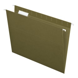 Pendaflex® Hanging File Folders, Letter Size, 100% Recycled, Standard Green, Box Of 25 Folders