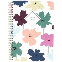 2024-2025 Cambridge® GreenPath™ Weekly/Monthly Academic Planner, 5-1/2" x 8-1/2", Floral, July 2024 To June 2025, GP46-200A