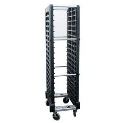 Rubbermaid® 18-Tier Mobile Steam Table Pan Rack, 67-7/8"H x 18-5/8"W x 23-3/4"D, Black
