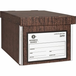 Business Source Economy Medium-Duty Storage Boxes, Legal/Letter Size, 10" x 12" x 15", Box Of 12