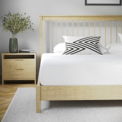 Flash Furniture Jasmine Charcoal & Green Tea Cooling Gel Memory Foam CertiPUR-US Mattress, King, 8"H x 76"W x 80"D, White