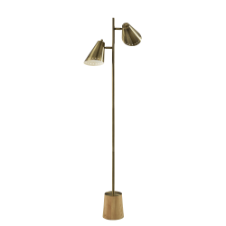 Adesso Josephine Floor Lamp, Antique Brass