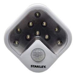 Stanley 10-LED Battery-Operated Motion-Sensing Utility Light, 5"H, White