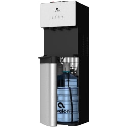Avalon Bottom-Loading Water Cooler/Dispenser, 41"H x 12"W x 13"D, Silver