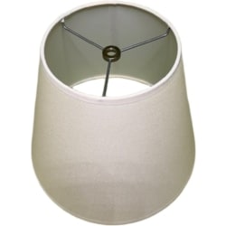 Lampshades Inc. Linen Round Lamp Shades, 7" x 14" x 10", Parchment, Set Of 12 Shades