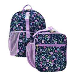 RED.STONE 2-Piece Backpack/Lunch Bag Set With Laptop/Tablet Pocket, Floral