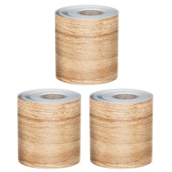 Carson Dellosa Rolled Straight Bulletin Board Borders, Education Grow Together Light Wood Grain, 65' Per Roll, Pack Of 3 Rolls