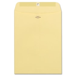 Quality Park® 12" x 12" Envelopes, Clasp Closure, Manila/Gray, Box Of 100