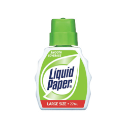 Liquid Paper® Smooth-Coverage Correction Fluid, Fast Dry, 22 mL Bottle