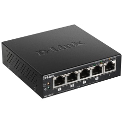 D-Link 5-Port Desktop Gigabit PoE+ Switch - 5 Ports - Manageable - Gigabit Ethernet - 10/100/1000Base-T - 2 Layer Supported - Twisted Pair - Desktop