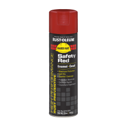 Rust-Oleum Hard Hat High Performance V2100 System Rust Preventive Enamel Spray Paint, 15 Oz, Gloss Safety Red, Case Of 6 Cans
