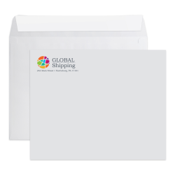 Peel & Seal, White Wove Open Side Catalog Mailing Envelopes, Full-Color, Custom 9" x 12", Box Of 250